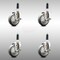 Service Caster 4 Inch 316SS Thermoplastic Rubber Swivel 7/8 Inch Stem Caster Set Brake SCC SCC-SS316EX20S414-TPRB-TLB-78-4 - alternate 1